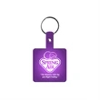 Square Shape Flexible Key Tag with Keychain | https://www.bestnamebadges.com