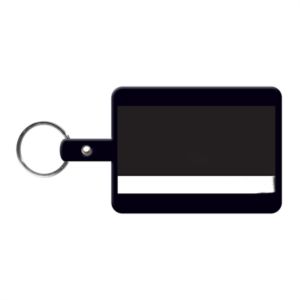 Large Rectangle Flexible Key Tag with Split Ring Keychain