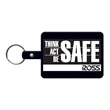Large Rectangle Flexible Key Tag with Split Ring Keychain | https://www.bestnamebadges.com