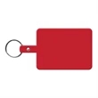 Large Rectangle Flexible Key Tag with Split Ring Keychain | https://www.bestnamebadges.com