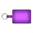 Large Rectangle Flexible Key Tag with Split Ring Keychain | https://www.bestnamebadges.com