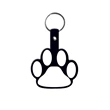 Paw Shape Flexible Key Tag with Keychain | https://www.bestnamebadges.com