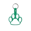 Paw Shape Flexible Key Tag with Keychain | https://www.bestnamebadges.com