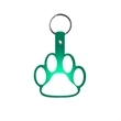 Paw Shape Flexible Key Tag with Keychain | https://www.bestnamebadges.com