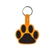 Paw Shape Flexible Key Tag with Keychain | https://www.bestnamebadges.com