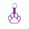 Paw Shape Flexible Key Tag with Keychain | https://www.bestnamebadges.com