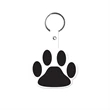 Paw Shape Flexible Key Tag with Keychain | https://www.bestnamebadges.com