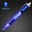 Plastic LED Pen with Blue Barrel | https://www.bestnamebadges.com