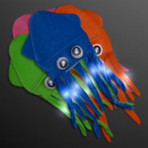 Flashing Blinky Silly Squid Hats