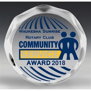 Thick Scalloped Paperweight Award | https://www.bestnamebadges.com