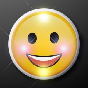 Classic Smile Emoji Face Blinking Pins