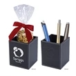 Faux Leather Pen Cup Set | https://www.bestnamebadges.com