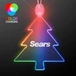 Acrylic Christmas Tree Shape Necklace with LED | https://www.bestnamebadges.com