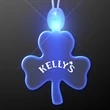 Acrylic Big Shamrock Shape Necklace with LED | https://www.bestnamebadges.com