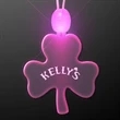 Acrylic Big Shamrock Shape Necklace with LED | https://www.bestnamebadges.com