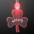 Acrylic Big Shamrock Shape Necklace with LED | https://www.bestnamebadges.com