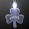 Acrylic Big Shamrock Shape Necklace with LED | https://www.bestnamebadges.com