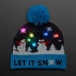 LED Winter Beanie, Blinky Snowman Hats | https://www.bestnamebadges.com