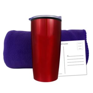 Fleece Blanket and Tumbler Combo Set | https://www.bestnamebadges.com
