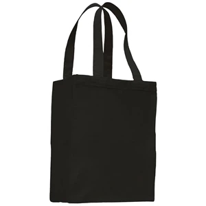 Q-Tees™ Canvas Gusset Shopping Tote Bag | https://www.bestnamebadges.com