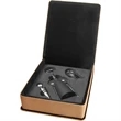 Light Brown Leatherette 3-Piece Wine Tool Set | https://www.bestnamebadges.com