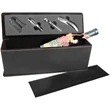 Black Leatherette Single Wine Box w/ Tools | https://www.bestnamebadges.com