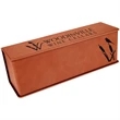 Brown Leatherette Single Wine Box w/ Tools | https://www.bestnamebadges.com
