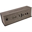 Gray Leatherette Single Wine Box w/ Tools | https://www.bestnamebadges.com