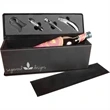 Black Leatherette Single Wine Box w/ Tools | https://www.bestnamebadges.com