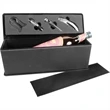 Black Leatherette Single Wine Box w/ Tools | https://www.bestnamebadges.com