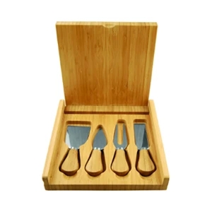 Bamboo Cheese Set with 4 Tools
