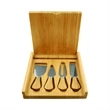 Bamboo Cheese Set with 4 Tools | https://www.bestnamebadges.com