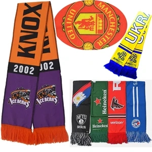 Custom Polyester Printed Soccer Fan Scarves