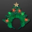 LED Sparkling Christmas Tree Headband | https://www.bestnamebadges.com