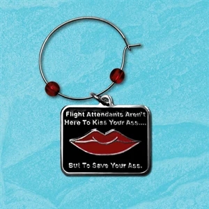 Flight Crew Wine Glass Charm