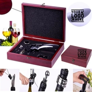 Rabbit Wine Opener Set with 6 Piece Accessories