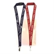 1" Overseas Silkscreen Lanyard | https://www.bestnamebadges.com