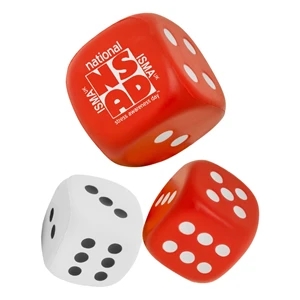 Union printed, Dice Shaped Stress Balls