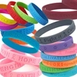 Debossed Silicone Wristband Bracelet | https://www.bestnamebadges.com