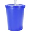 16 oz Plastic Stadium Cups with Lid & Straw | https://www.bestnamebadges.com