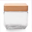 27 oz. Glass Candy Jars with Wooden Lid | https://www.bestnamebadges.com
