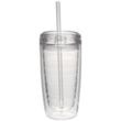 16 oz. Double Wall Acrylic Tumblers With Straw | https://www.bestnamebadges.com