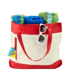 Zippered Beach Tote Bag