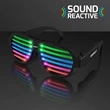 Rechargeable Sound Reactive LED Rave Glasses | https://www.bestnamebadges.com