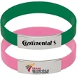 Metal Clip Silicon Wristbands | https://www.bestnamebadges.com