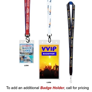 3/4" High Detail Woven Lanyard