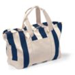 Large Striped Canvas Tote | https://www.bestnamebadges.com