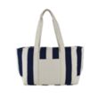 Large Striped Canvas Tote | https://www.bestnamebadges.com