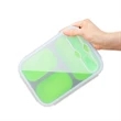Silicone Folding 3-Compartment Lunch Box With Spoon | https://www.bestnamebadges.com