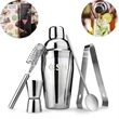 Stainless Steel Cocktail Shaker Maker Set 5Pcs | https://www.bestnamebadges.com